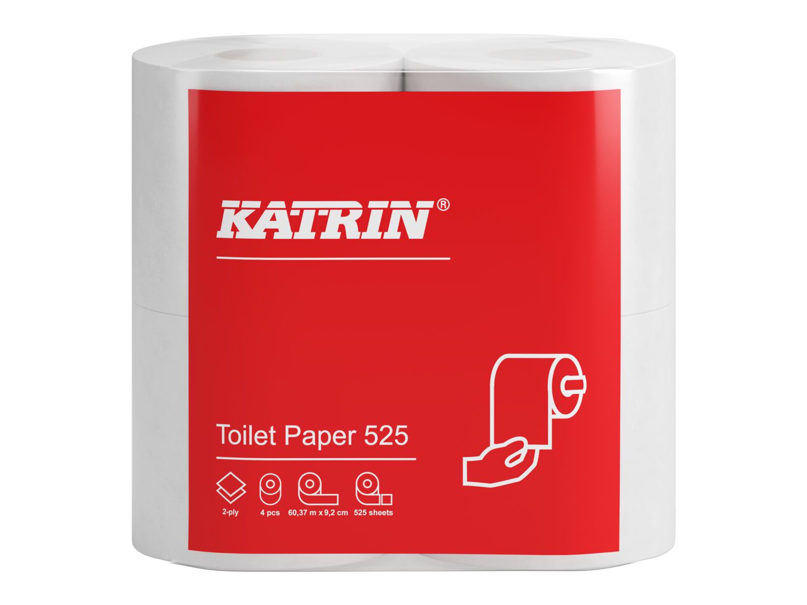 Papier toaletowy Mała Rolka Katrin 97395 2W, 60m, 525 listk&oacute;w (24 rolki/kart)